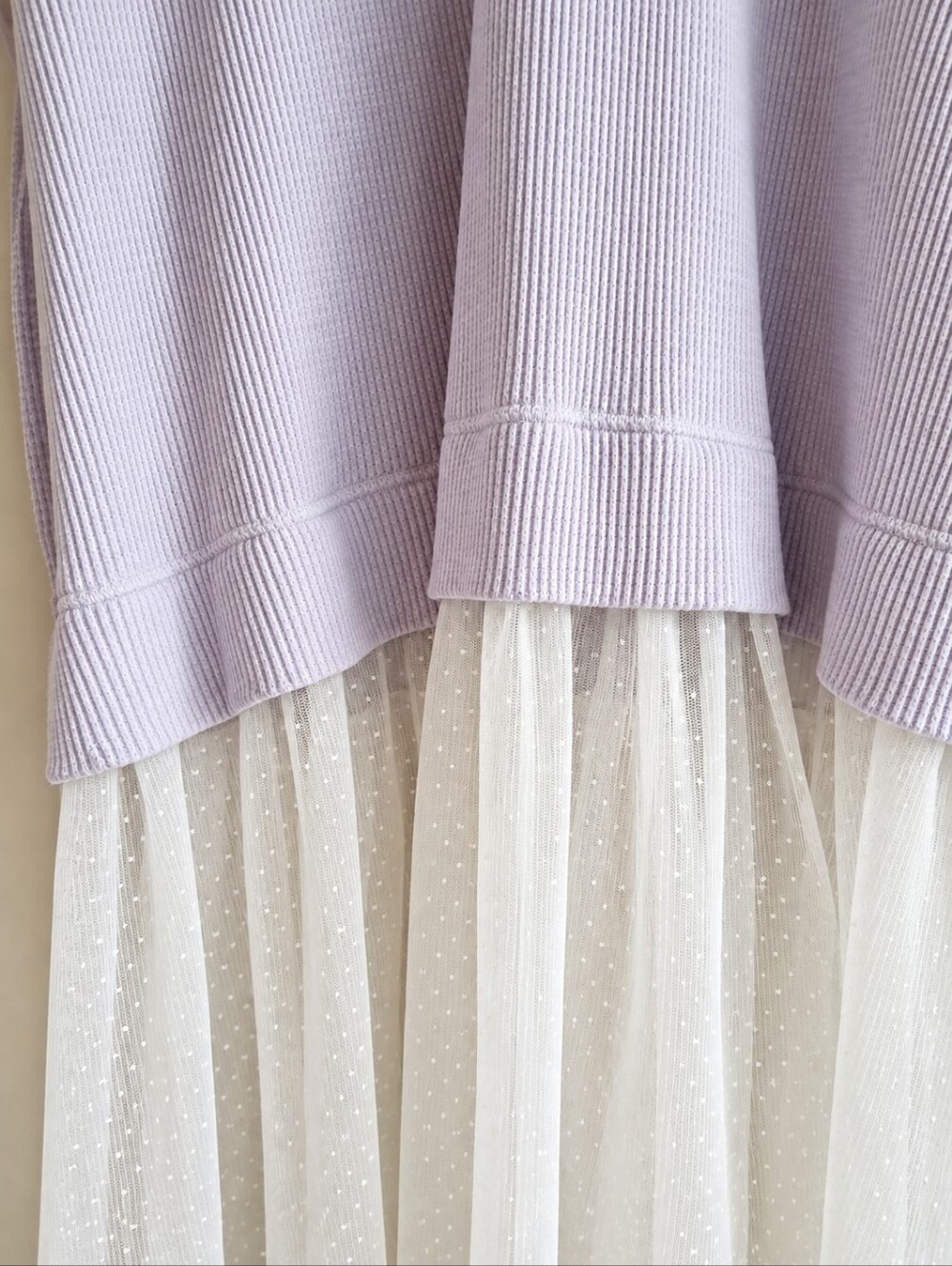 Free People Cloud Dance With Me Tunic Dress Lilac Tulle Lace Top S Romantic - Picture 3 of 13